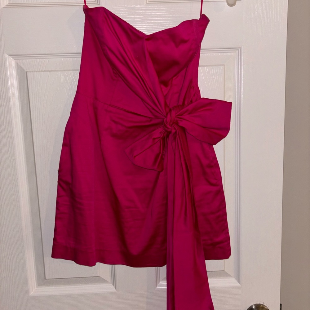 French Connection Whisper Bow Strapless Dress